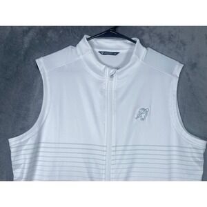 Levelwear Piedmont Driving Club Atlanta Mens XL White Striped Golf Vest
